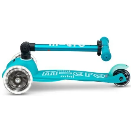 Trotineta pliabila Micro Mini Deluxe Foldable LED Aqua foto