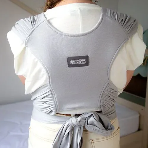 Sistem de purtare wrap elastic pentru bebelusi BabyJem Gri foto