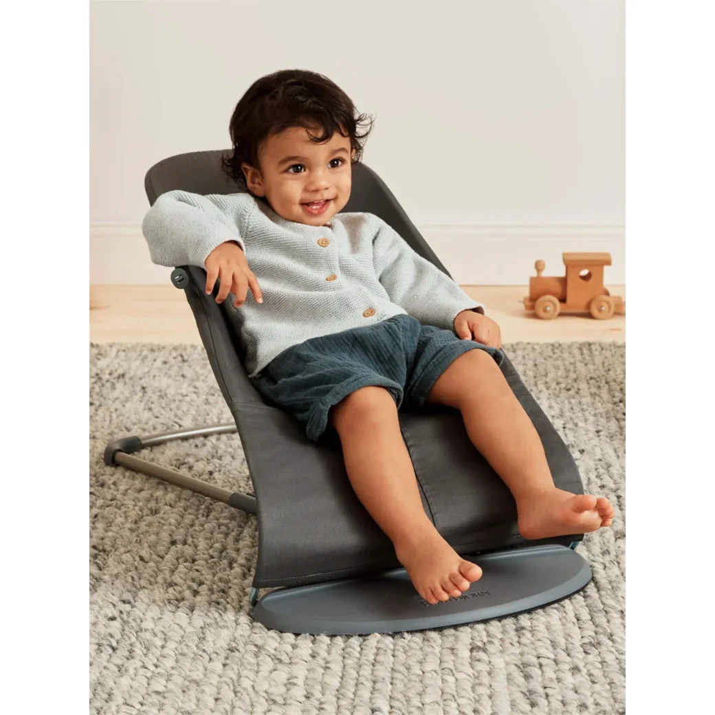 Кресло-шезлонг BabyBjorn Bliss Anthracite, хлопок foto