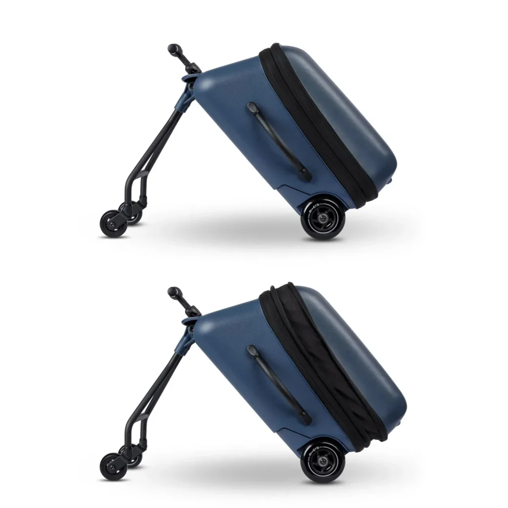 Troller Micro Ride On Luggage Eazy Weekender Dark Blue foto