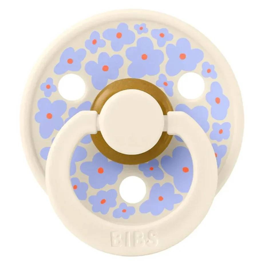 Set 2 suzete rotunde din latex BIBS Studio Colour Jasmine - Ivory Mix (0-6 luni) foto