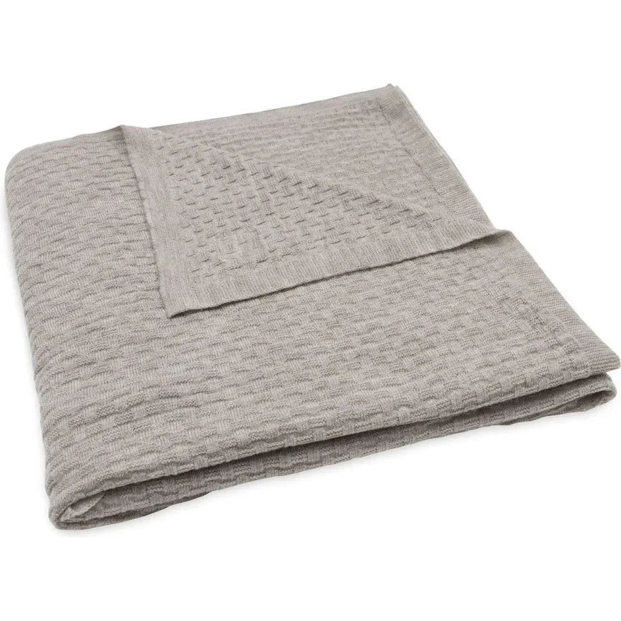 Плед Jollein Weave Knit Merino wool Fungh, 100x150 см foto