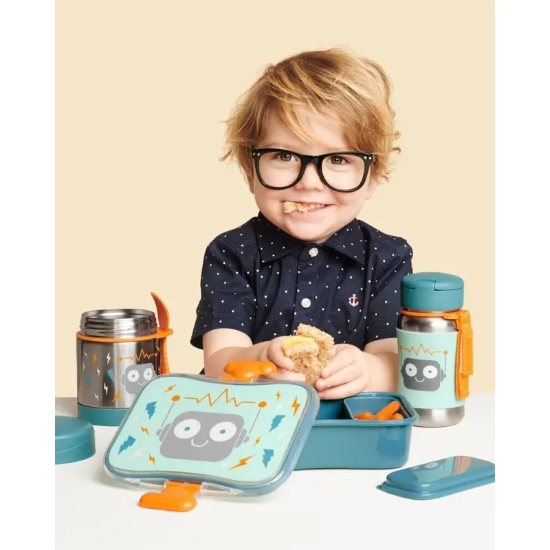 Пластиковый контейнер для бутербродов Skip Hop Spark Робот foto
