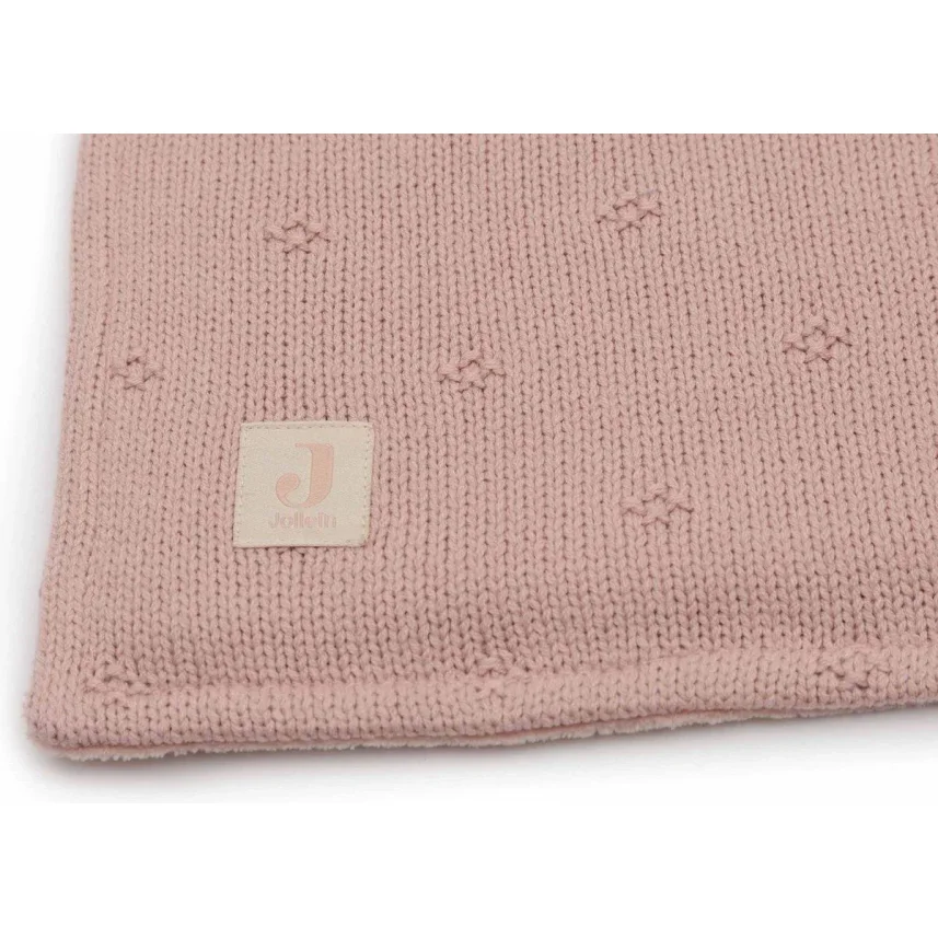 Paturica Jollein Cosy Knit Wild Rose/Velvet, 100x150 cm foto