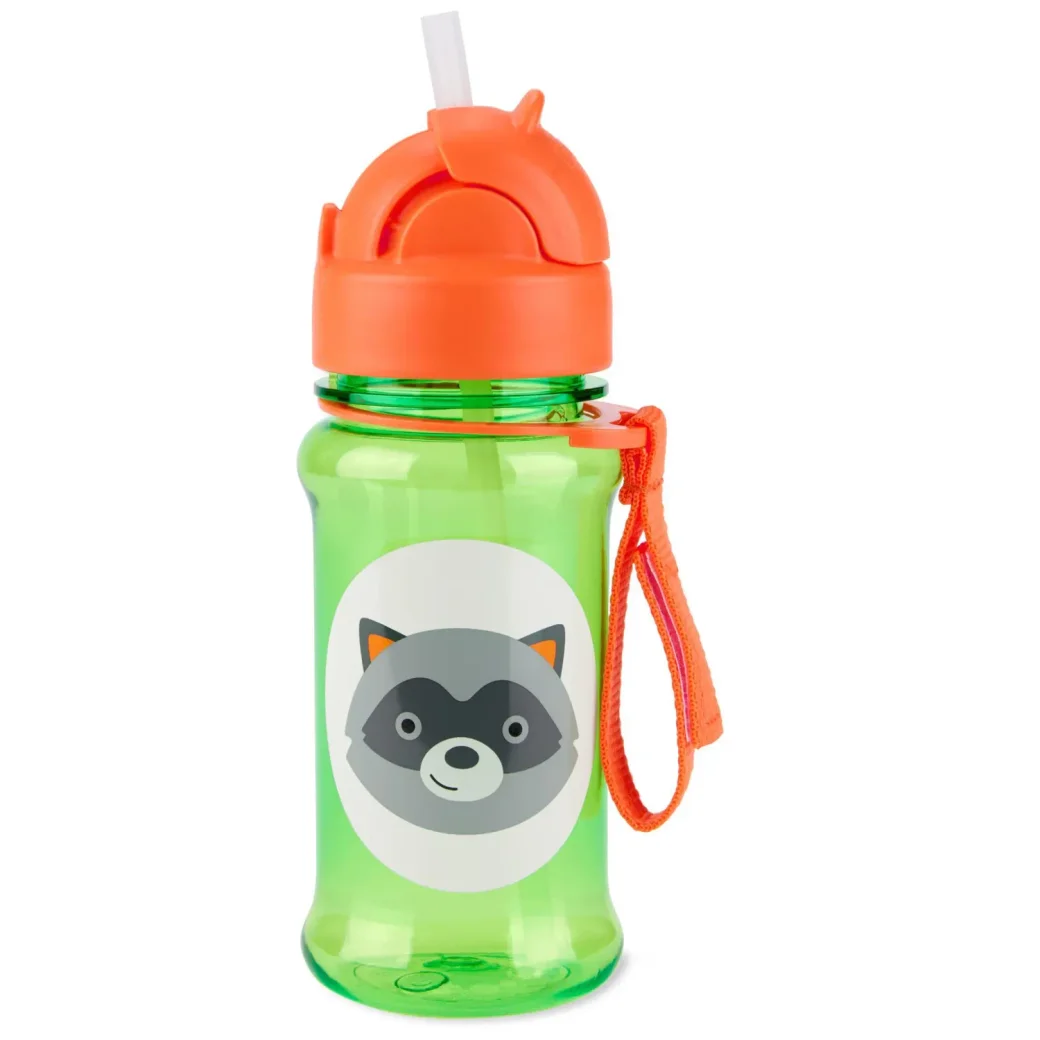 Sticluta cu pai din tritan Skip Hop Zoo Raccoon foto