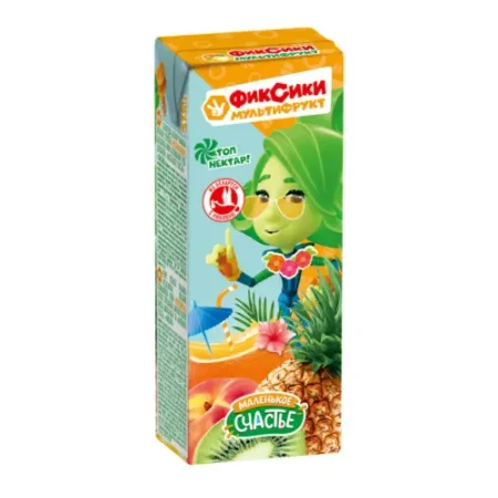 "Маленькое счастье" suc-nectar multifructe "Фиксики" 200 ml. (8 luni+)