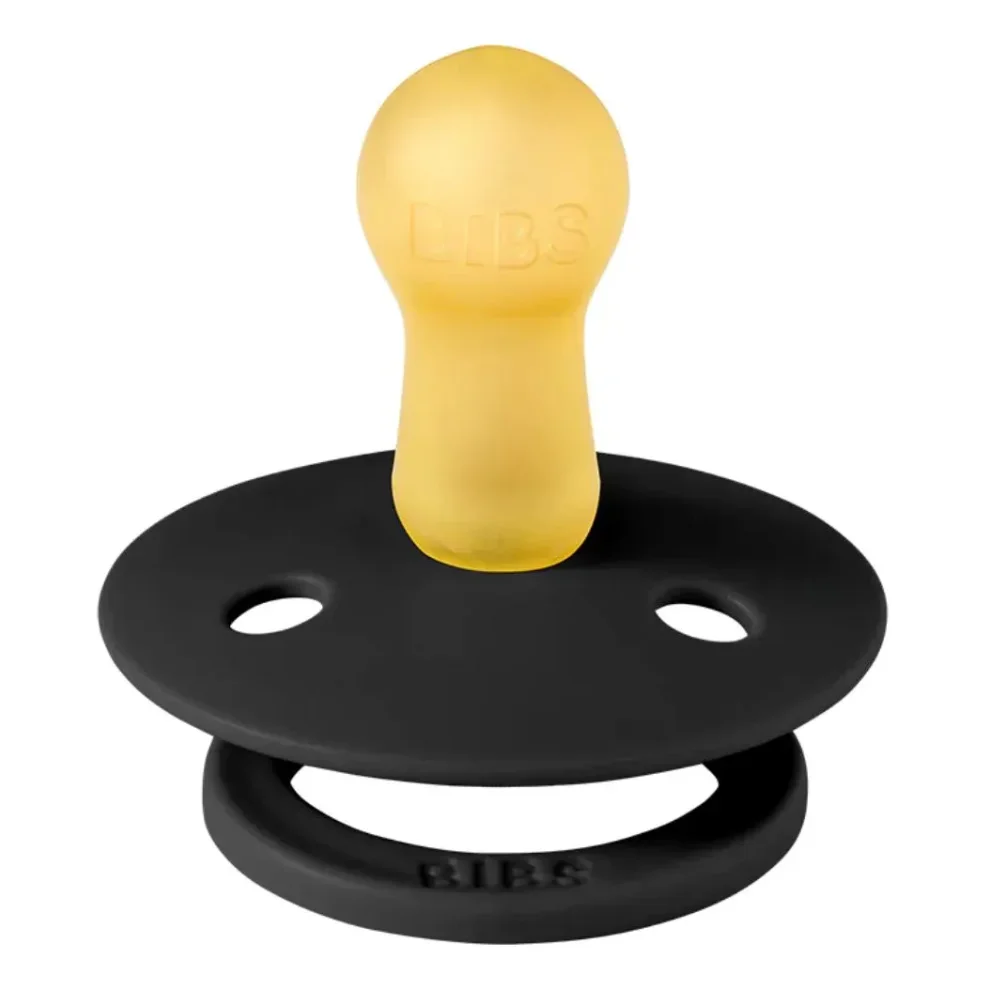 Set 2 suzete rotunde din latex BIBS Colour Black/White (6-18 luni) foto