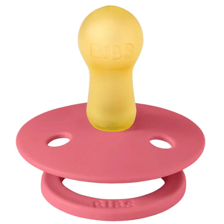 Set 2 suzete rotunde din latex BIBS Colour Dusty Pink/Coral (0-6 luni) foto