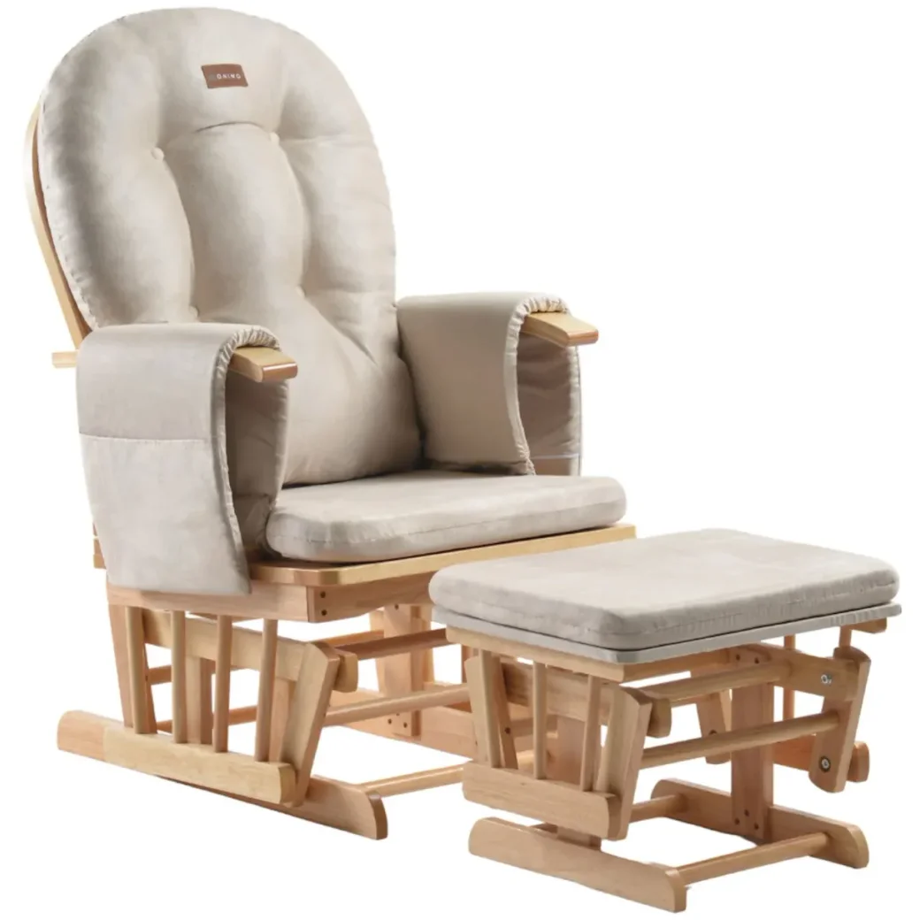 Fotoliu reglabil pentru alaptare ONINO CALM.me Natural Beige cu suport de picioare inclus foto