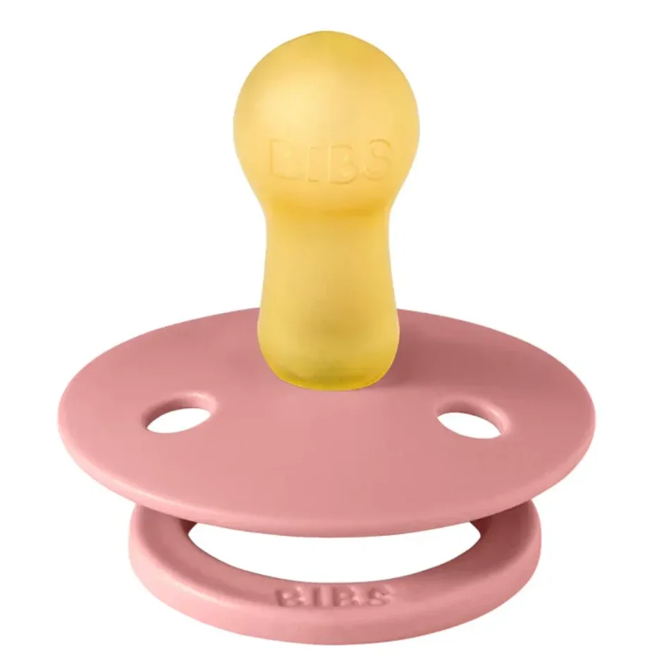 Set 2 suzete rotunde din latex BIBS Colour Dusty Pink/Coral (0-6 luni) foto