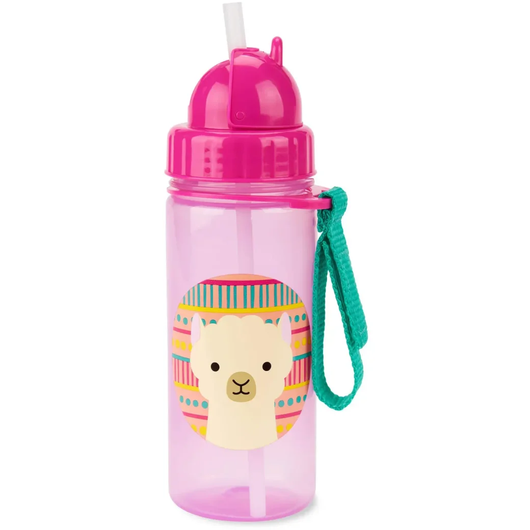 Sticluta cu pai Skip Hop Zoo Lama foto