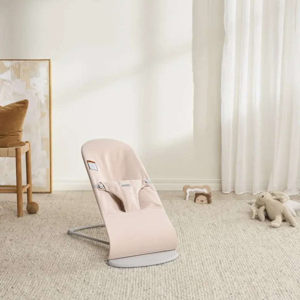 Balansoar BabyBjorn Bliss Light Pink, tesatura Melange foto