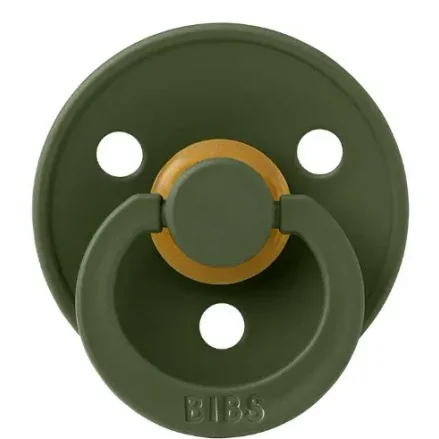 Suzeta rotunda din latex BIBS Hunter Green (0-6 luni) foto