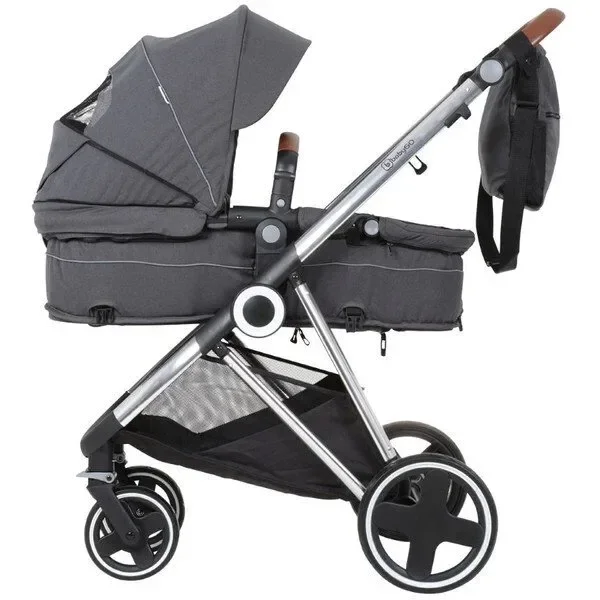 Коляска 3 в 1 BabyGo Halime Gray, рама Silver foto