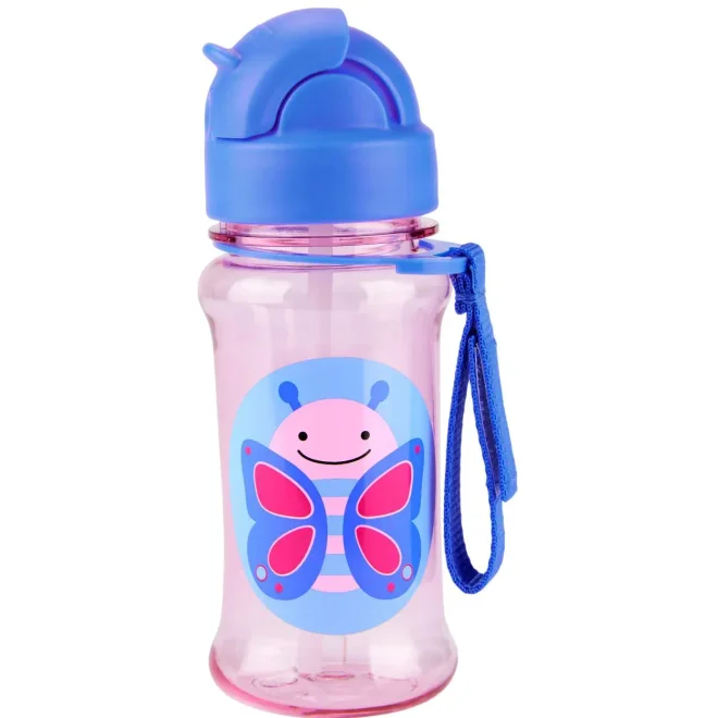 Бутылочка с трубочкой из тритана Skip Zoo Butterfly foto