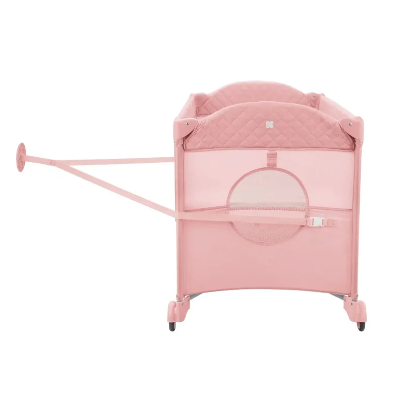Patut pliabil cu 2 nivele KikkaBoo Milky Way Pink foto