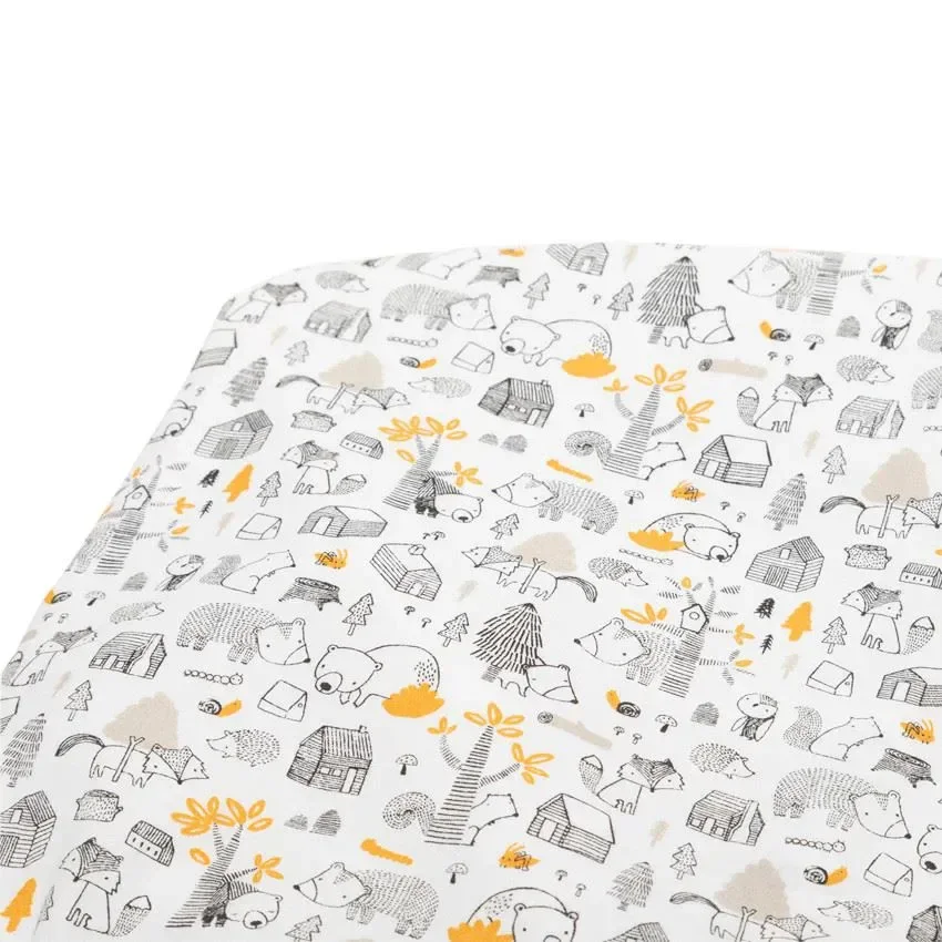 Cearsaf cu elastic Premaman Our Little Friends, 120x60 cm foto