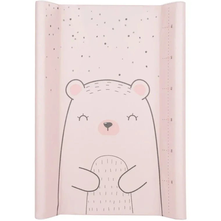 Saltea pentru infasat tare KikkaBoo Bear with me Pink, 70x50 cm foto