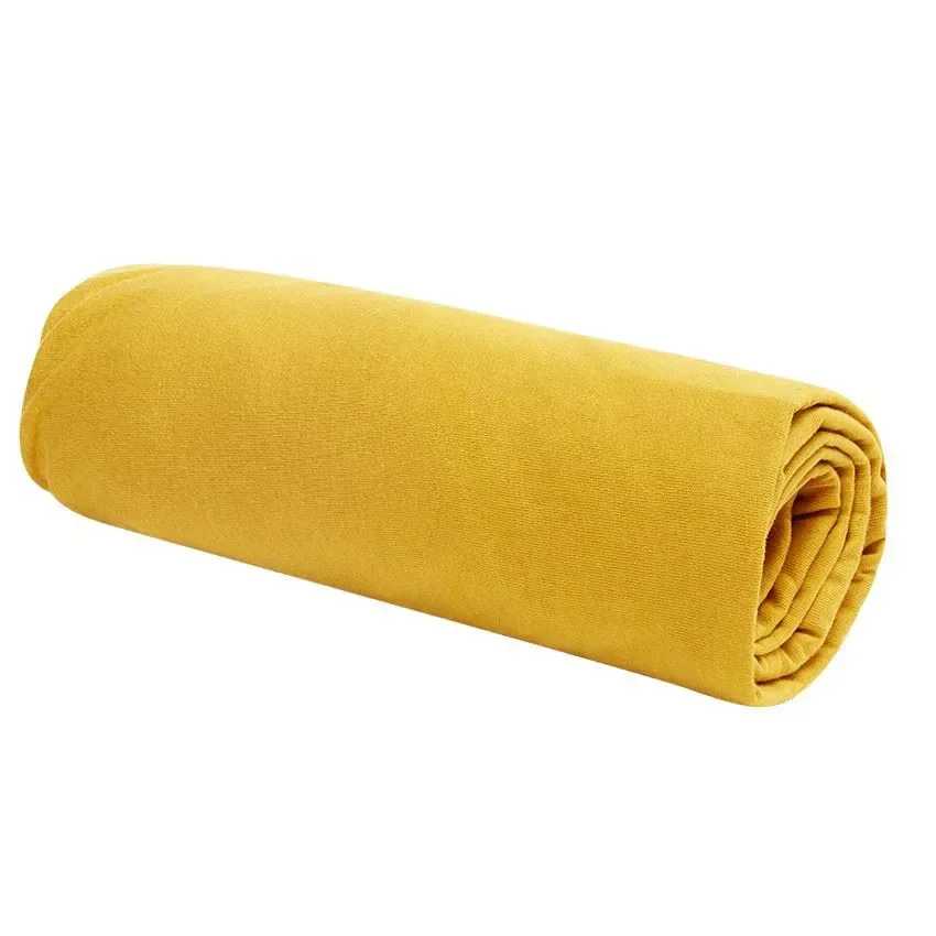 Cearsaf cu elastic Jersey Premaman Galben, 120x60 cm foto