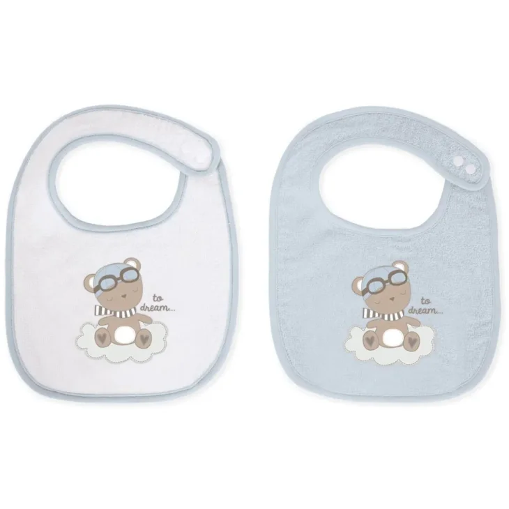 Set 2 bavete KikkaBoo Dreamy Flight Blue foto
