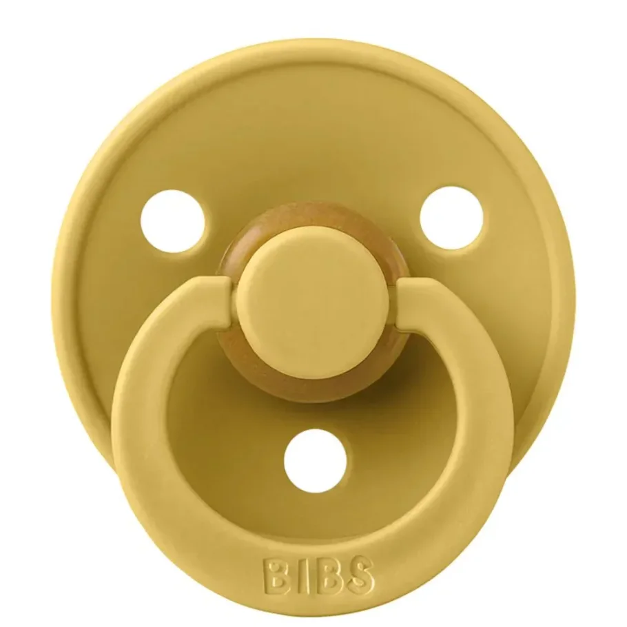 Suzeta rotunda din latex BIBS Mustard (6-18 luni) foto