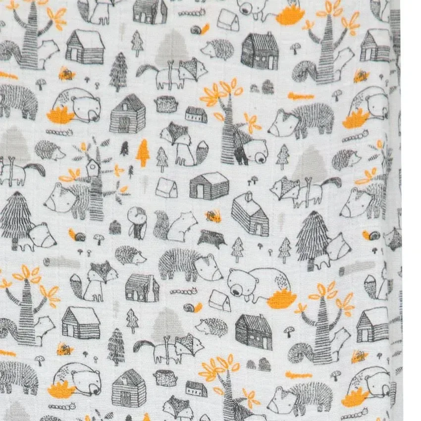Набор хлопковых пеленок Premaman Forest Animals, 3 шт. foto