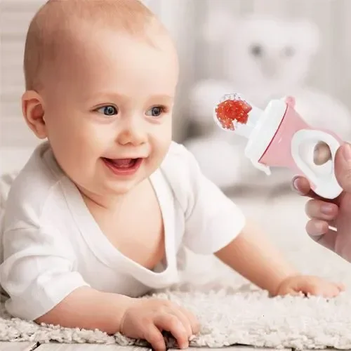 Dispozitiv de hranire din silicon BabyJem Roz foto