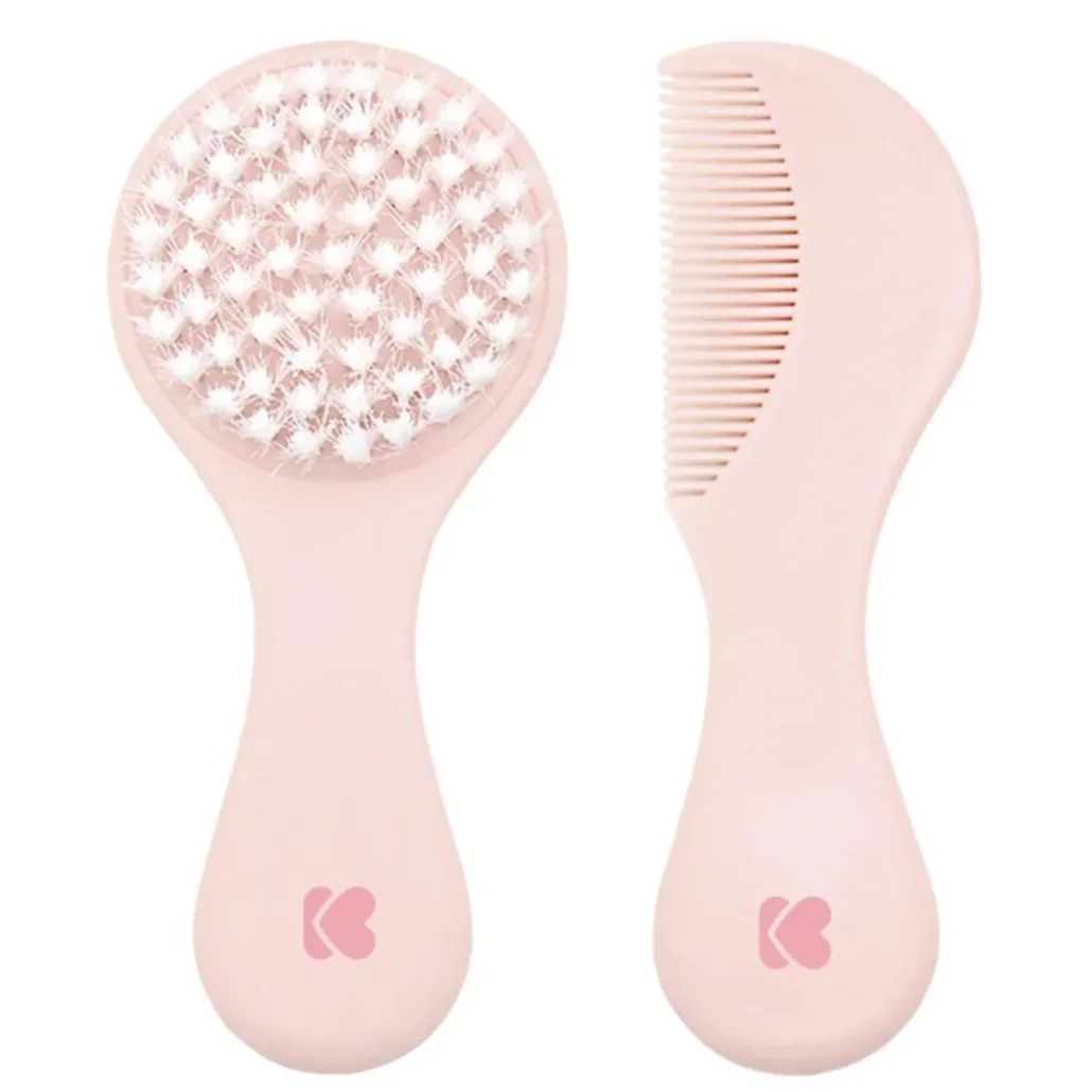 Pieptene si perie KikkaBoo Savanna Pink foto