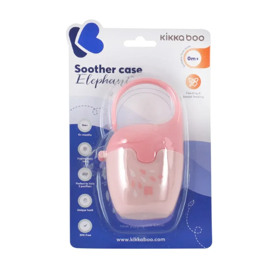Cutie pentru suzeta KikkaBoo Elephant Pink foto