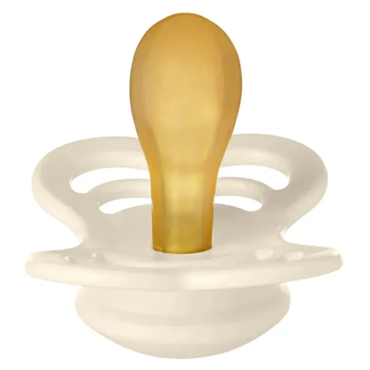 Set 2 suzete simetrice din latex BIBS Supreme Ivory/Sage (6-18 luni) foto