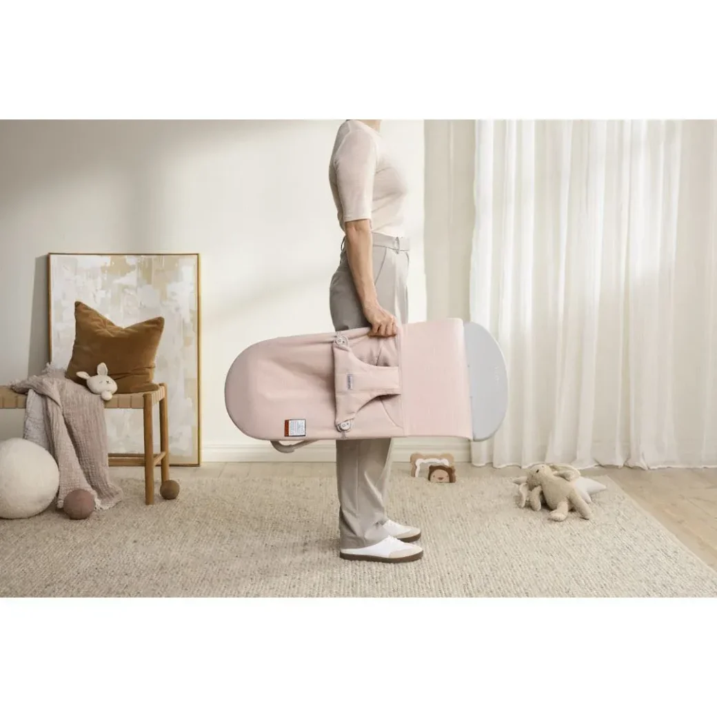 Balansoar BabyBjorn Bliss Light Pink, tesatura Melange foto