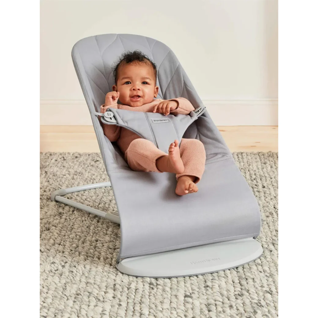 Balansoar BabyBjorn Bliss Light Grey, Bumbac foto