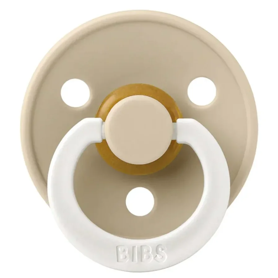 Suzeta rotunda din latex BIBS Glow Vanilla (18-36 luni) foto