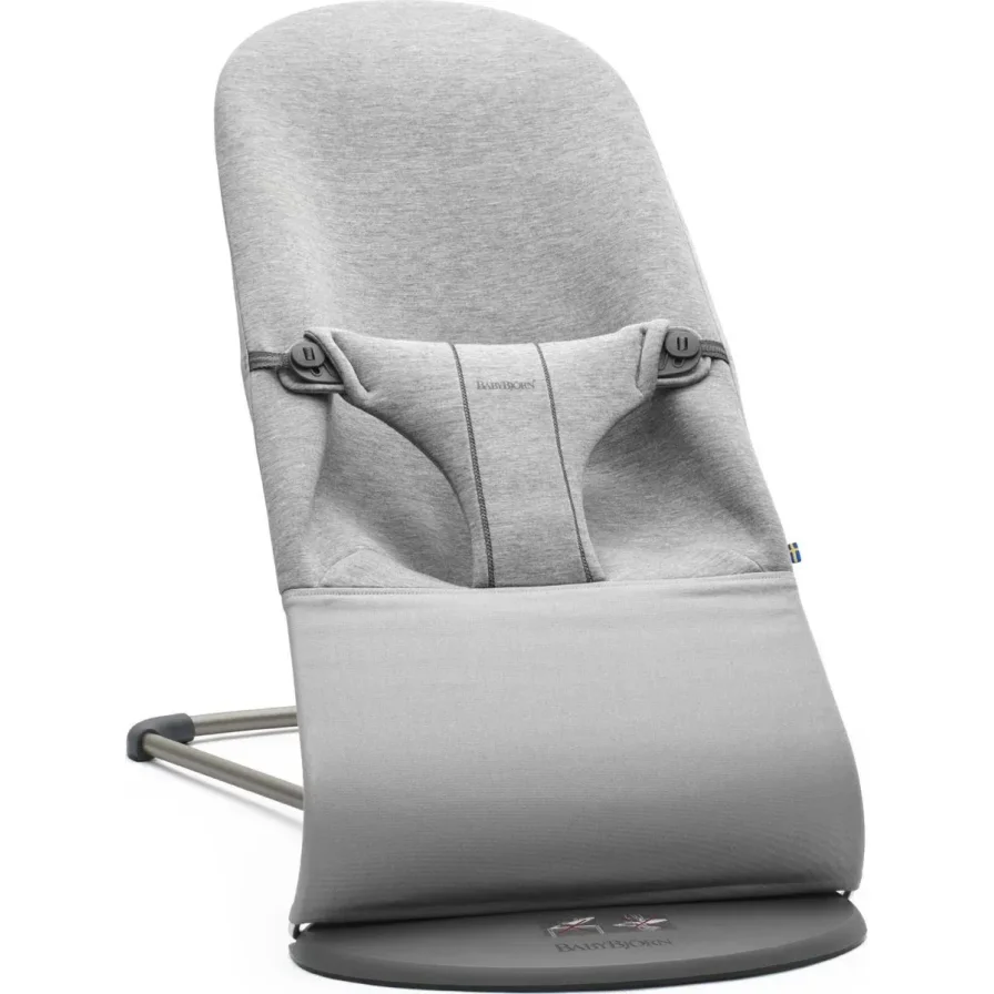 Кресло-шезлонг BabyBjorn Bliss Light Grey, 3D Jersey foto