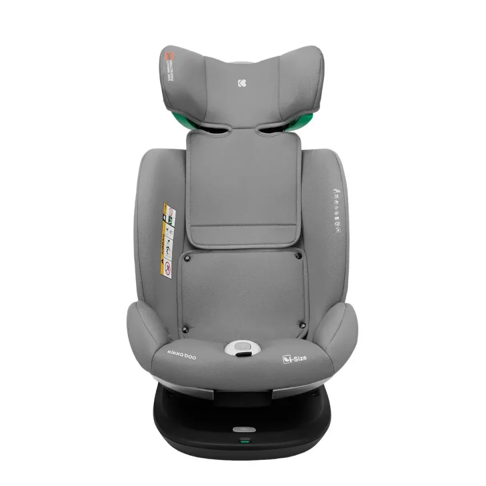 Scaun auto rotativ cu isofix KikkaBoo i-Drive Light Grey, 40-150 cm foto