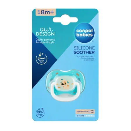 canpol 23/270 suzeta din silicon simetrica "bunny&company" (18 m+) 1 buc.