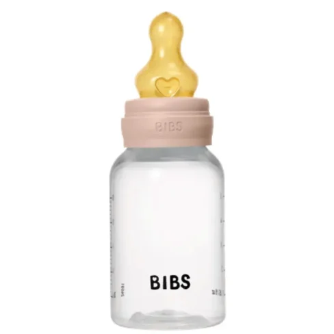 Пластиковая антиколиковая бутылочка BIBS Blush с латексной соской 0+ месяца, 150 мл foto