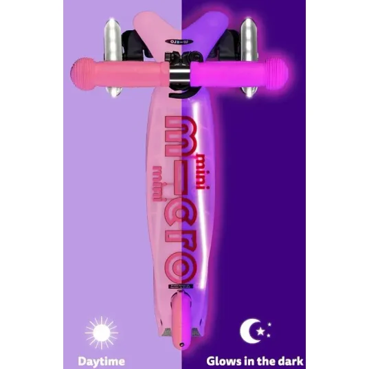 Trotineta Micro Mini Deluxe Glow LED Frosty Pink foto