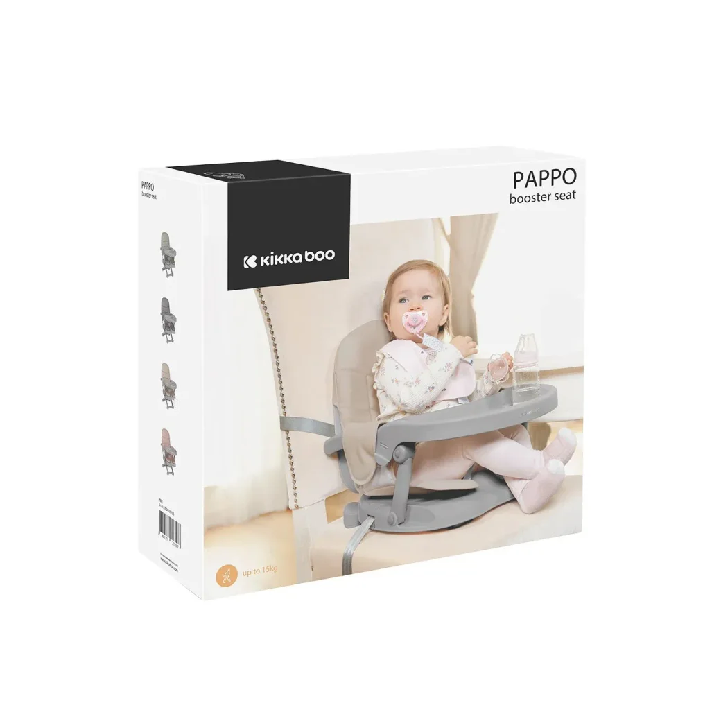 Scaun de masa tip booster KikkaBoo Pappo Beige foto
