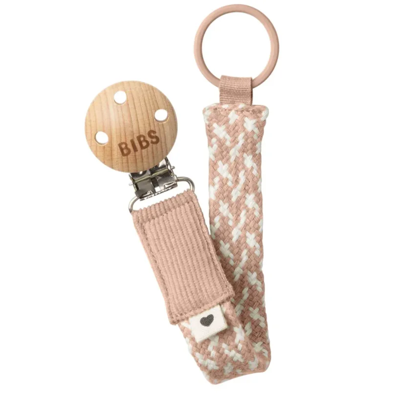 Lantisor clip pentru suzeta BIBS Blush/Ivory foto