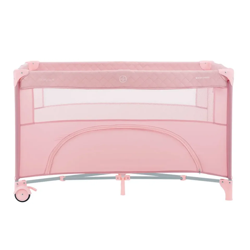 Patut pliabil cu 2 nivele KikkaBoo Nighty Night Pink foto