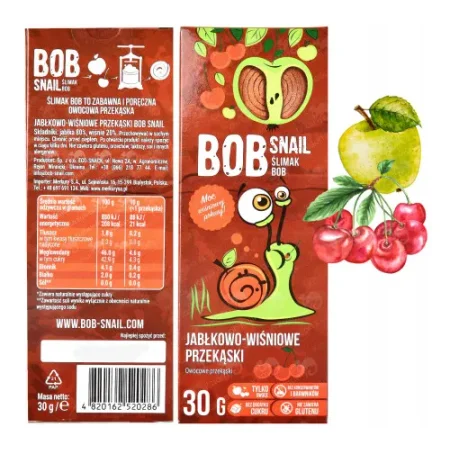 bob snail Натуральные конфеты "Яблоко-Вишня" (30 гр.)