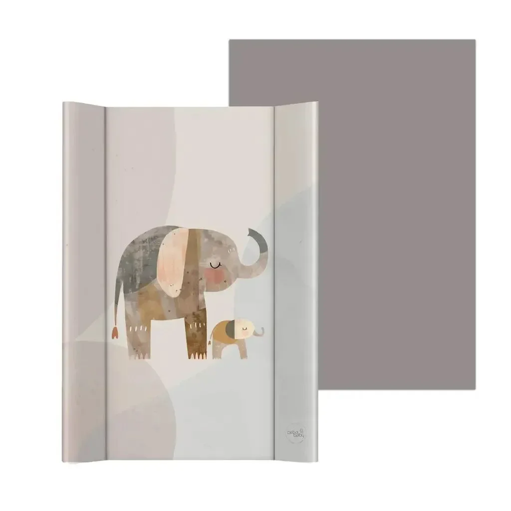 Saltea de infasat tare pe 2 parti Ceba Baby Basic Elephant Family, 70x50 cm foto
