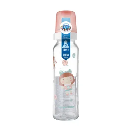 canpol 42/201 biberon din sticla cu desen 240ml. (12m+)