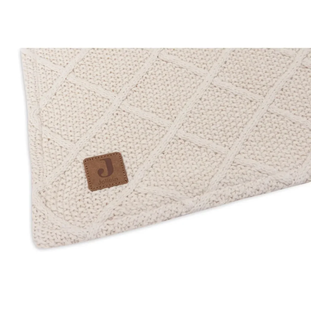 Paturica Jollein Check Knit Oatmeal/Teddy Fleece, 100x150 cm foto