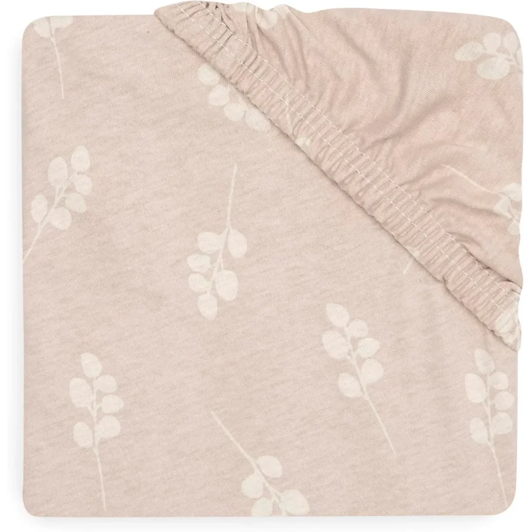 Cearsaf cu elastic Jollein Jersey Twig Wild Rose, 120x60 cm foto