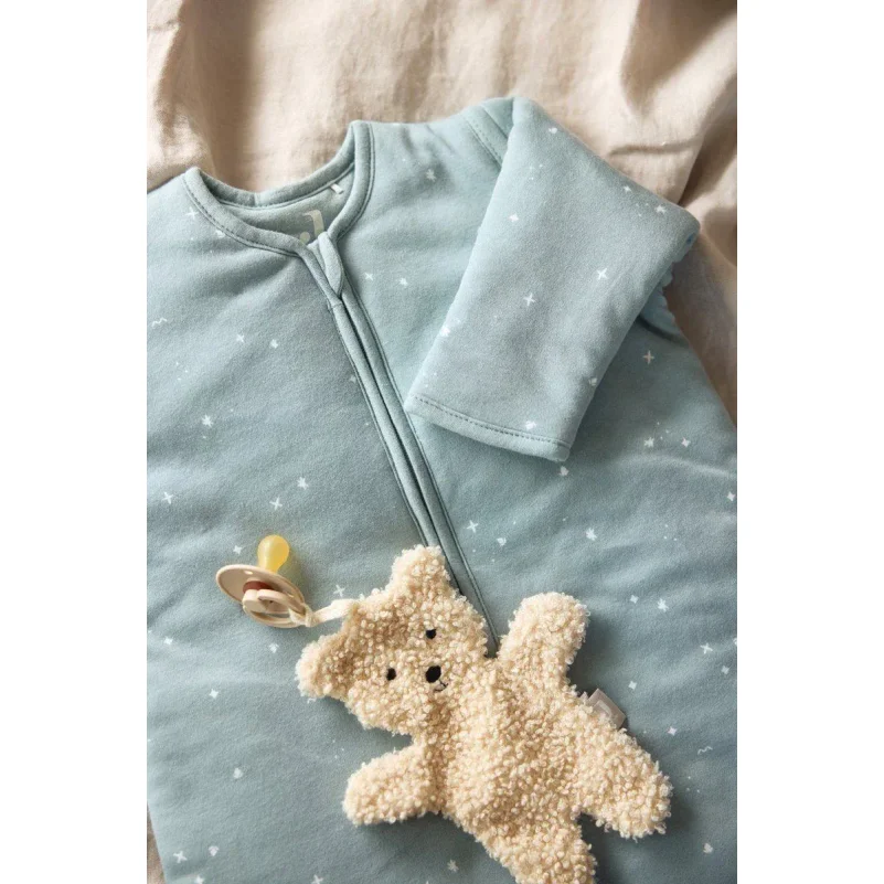 Sac de dormit cu maneci detasabile Jollein Twinkling Sea Green, 70 cm foto