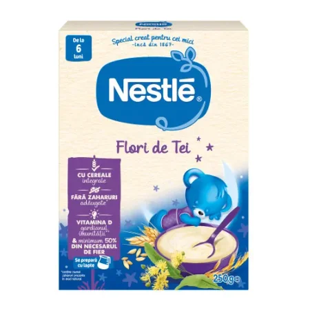 nestle cereale cu flori de tei fara lapte 250 gr. (6 m+)