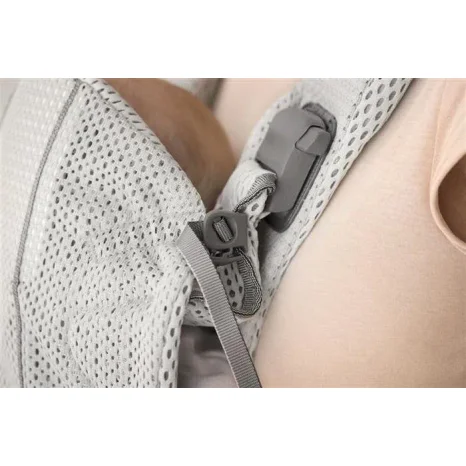 Анатомический рюкзак-кенгуру BabyBjorn One Air Silver, 3D Mesh foto