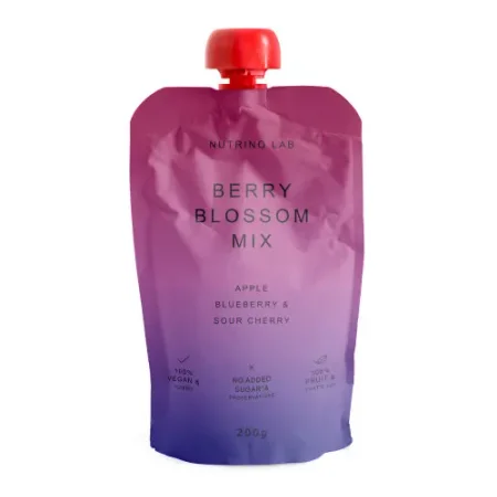 nutrino lab piure "berry blossom mix" măr-afine-cireșe (200 gr.)